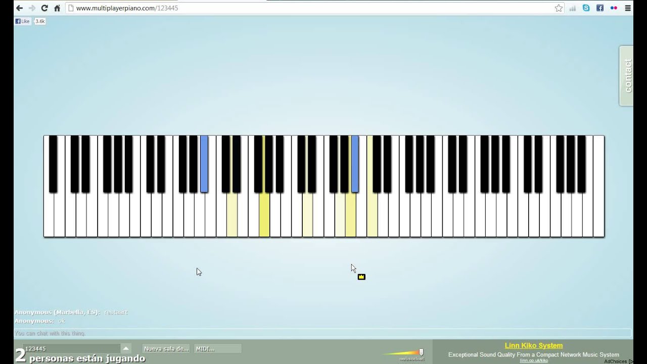 multiplayer piano sheet music